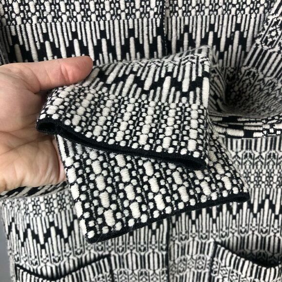 Maxmara WEEKEND 100% Wool Black White Knit Coatigan‎ - Picture 4 of 10